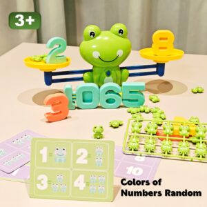 Educational Frog Math Balance Toy with Numbers 2, 3, & 6 - Fun Learning Game for Ages 3-6, Includes Guide Cards, Enhances Number Recognition & Balance Skills, Green, Ideal Easter, Thanksgiving & Christmas Gift