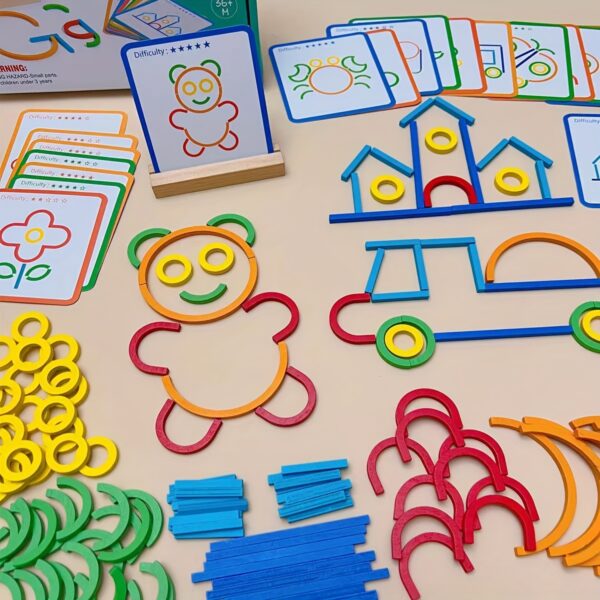 Creative Sticks for Toddlers – Educational DIY Building Blocks for Early Learning, Fine Motor Skills & Shape Formation – Ideal Gift for Holidays & School - Image 2