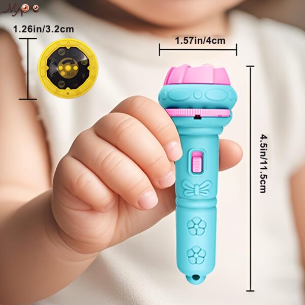 MYPRE 32-Projector Flashlight for Kids - Educational Toy with 32 Interactive Patterns (Dinosaurs, Animals, Numbers 1-10, Fruits) - Portable Bedtime Storytelling Tool, Cognitive Learning Toy for Toddlers - Image 8