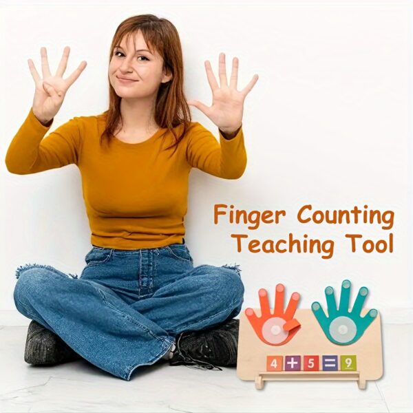 1 counting board, 13 digit blocks, 10 cards, 2 bases, 1 bracket to cultivate cognitive abilities, mathematical operations, addition, subtraction, and matching, Halloween, Christmas, and New Year gifts - Image 7