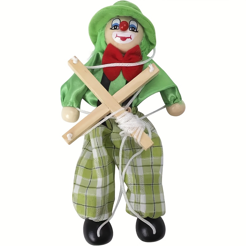 Creative retro funny wooden clown puppet - Image 2