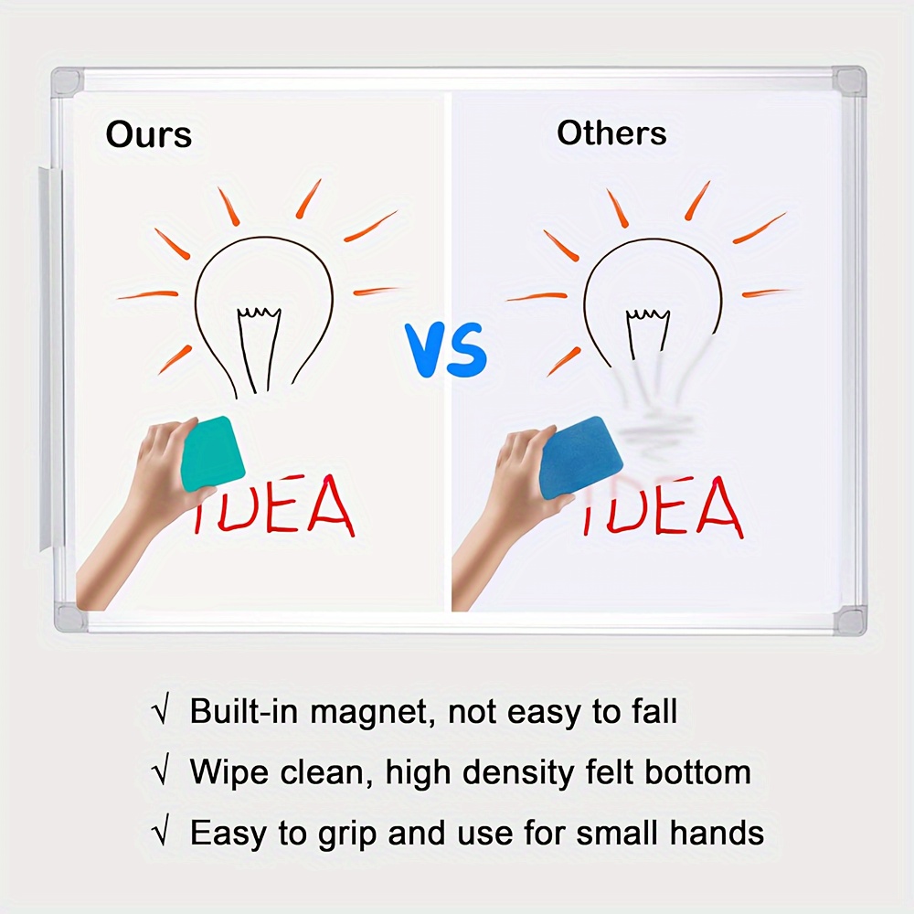 24pcs Colorful Whiteboard Dry Erasers - 4 Vibrant Colors, 5.0 x 5.0cm Sponge Rubber Erasers for Classroom, Home, and Office Use, School Supplies, Eraser for Classroom - Image 3