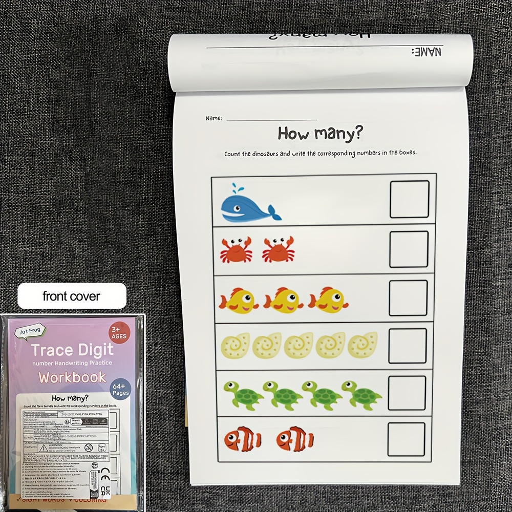 Interactive Preschool Math Workbook with Number Tracing, Addition & Subtraction Worksheets - Early Learning Activities, Counting Practice for Toddlers 2-4 Years Old, Pre-K Curriculum, Homeschool or Classroom Use - Educational Math Book for Number Recognition & Basic Arithmetic Skills, Math Learning Tools, Engaging Illustrations, Highquality Print, Young Learners - Image 2