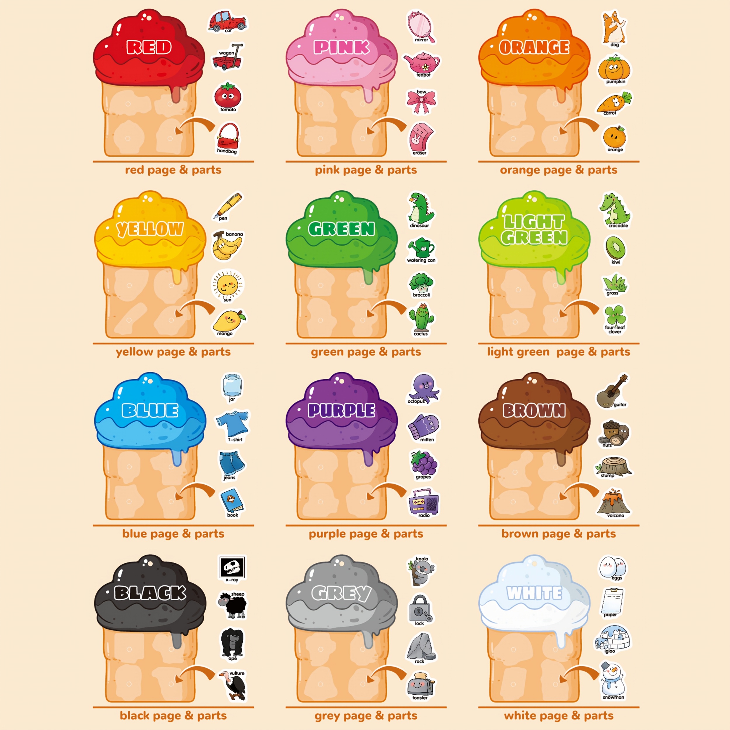 Early Activity Development Busy Book, Reusable DIY Sticker Toy Book for Color Recognition, Word Flashcards, Shape Matching, Interactive Fun Games to Enhance Focus and Cognitive Skills - Image 7