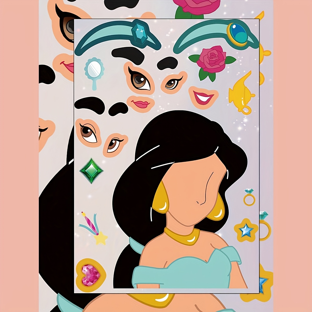 8pcs Disney Princess Puzzle Stickers – Waterproof DIY Set - Image 6