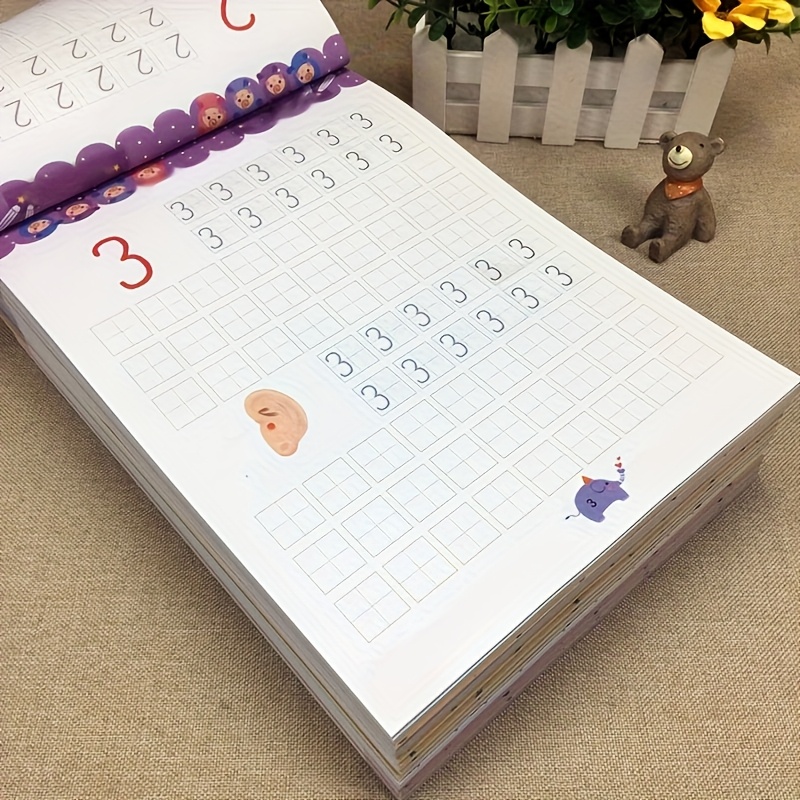 80-Page White Kids Math Learning Book for Addition & Subtraction - Hands-Drawn Math Practice with Number Tracing, Alphabet & Shapes - Perfect for Preschool Students, Math Learning Books for Youngsters, Educational Writing Book, Illustrated Math Book, Durable Paper Material - Image 7