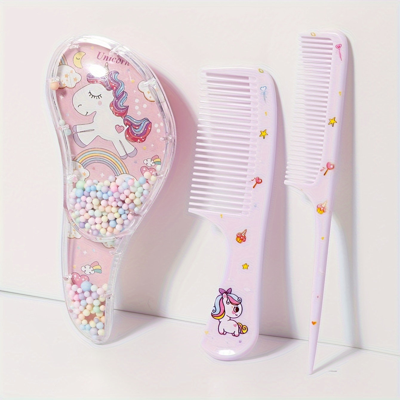 3pcs Cartoon Hair Comb Set - Wet & Dry Use, Detangling & Styling Brushes for All Hair Types, Durable ABS Plastic Handle, Perfect Gift Idea - Image 4
