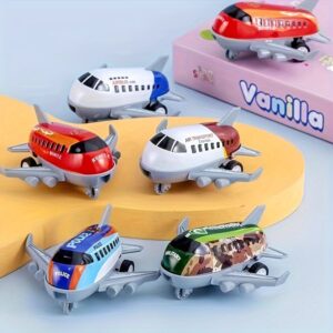10pcs Mini Plastic Airplane Set - Inertia Driven, Battery-Free - Ideal Party Favor and Christmas Gift Stuffer, Perfect for Christmas and Halloween