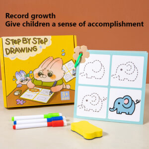 Interactive Magic Drawing Practice Book for Kids Ages 3-6, Step-by-Step Art Skills Development, Educational Toy Gift for Halloween, Christmas, Birthday - Mixed Color Paper Material