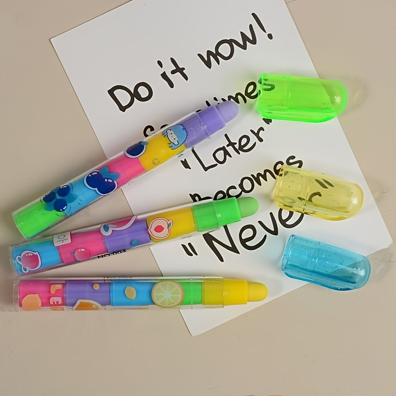 4-Pack Creative Building Block Erasers, Vibrant Assorted Colors - Fun Office and School Supplies, Art and Study Accessories, Christmas Gift, Back to School Essential, PVC Material, Oval Shaped - Image 8