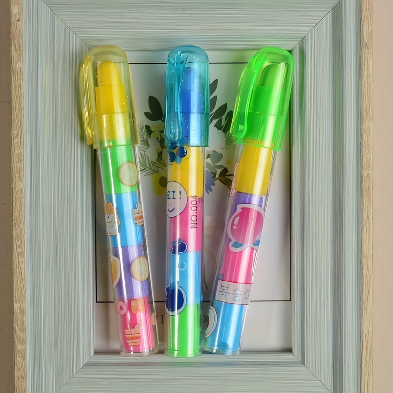 4-Pack Creative Building Block Erasers, Vibrant Assorted Colors - Fun Office and School Supplies, Art and Study Accessories, Christmas Gift, Back to School Essential, PVC Material, Oval Shaped