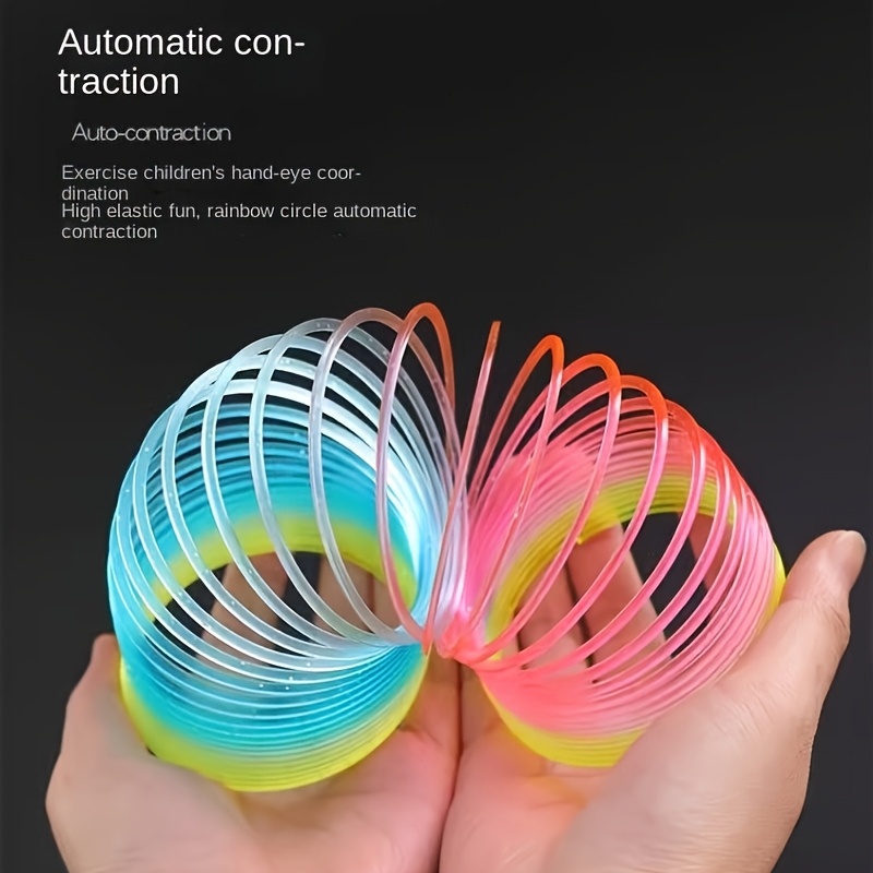 1pc Children's Ring Color Spring Ring Pressure Reducing Elastic Ring Toy Professional Performance Pull Ring Balance Toy for Boys and Girls - Image 4
