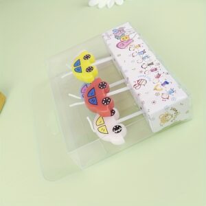 5-Piece Colorful Car-Shaped Birthday Candles for Kids – Fun Cake Toppers with Flames, Perfect Party Baking Supplies and Baby Showers. Made of Non-Toxic Polyethylene Materials Ideal Halloween & Christmas Event Decorations