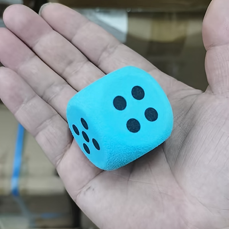 6pcs Random Color 3.8cm Large Soft Foam Dice Set - Perfect for Learning and Playing - Suitable for Party Games & Activities, Birthdays, Christmas, Halloween, etc - Image 3