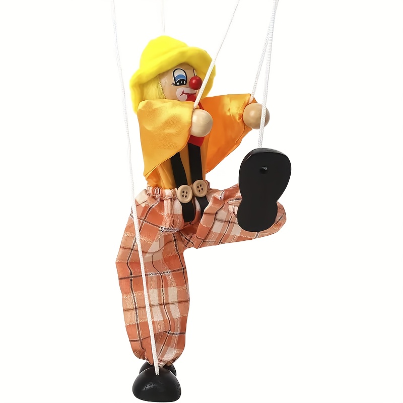 Creative retro funny wooden clown puppet - Image 5