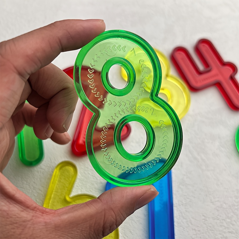 10pcs Light Table Accessories Sensory Color Learning Different Colors Math Number Education Toys Sensory Play Translucent Toy for Classroom Light table