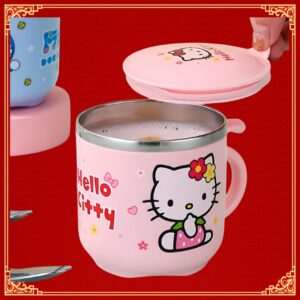 1pc Sanrio Hello Kitty Stainless Steel Insulated Cup, Double-Layer, Patriotic Theme, Glass Material, No Electricity Needed, Ideal for Weddings, Birthdays, Housewarming, Graduation, Christmas, Halloween, New Year, Valentine'S Day - Fits Bridal Shower, Birthday, Anniversary, General Gifting