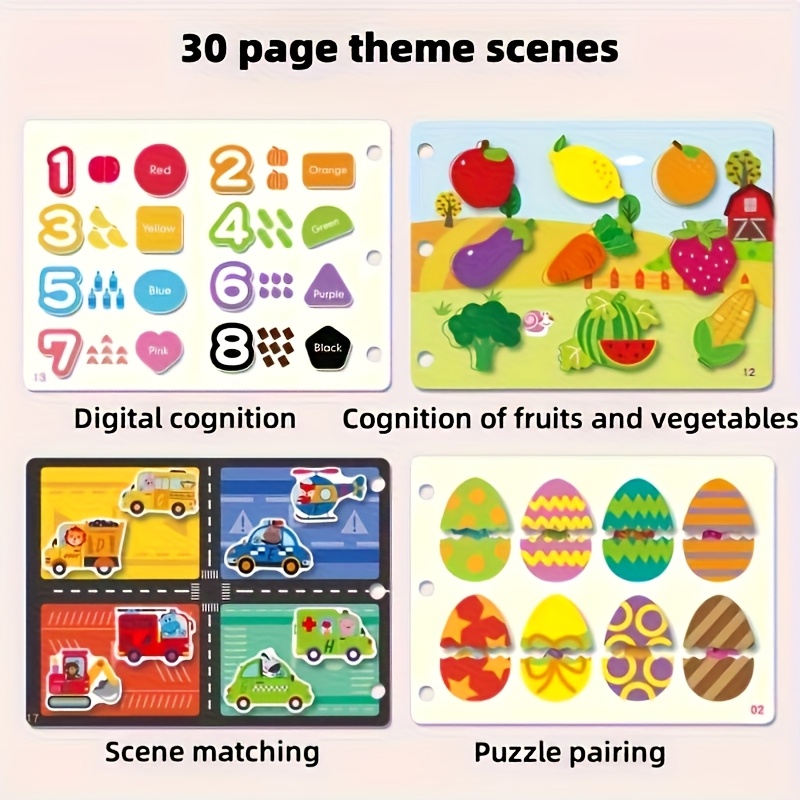 Interactive Family Activity Book for Youngsters Ages 3+ with DIY Stickers - Animal Recognition, Alphabet Learning & Fine Motor Skills Educational Toy for Parent-Youngsters Bonding, Cognitive Development (White), Playful Illustrations | Durable Pages, Youngsters Toy - Image 4