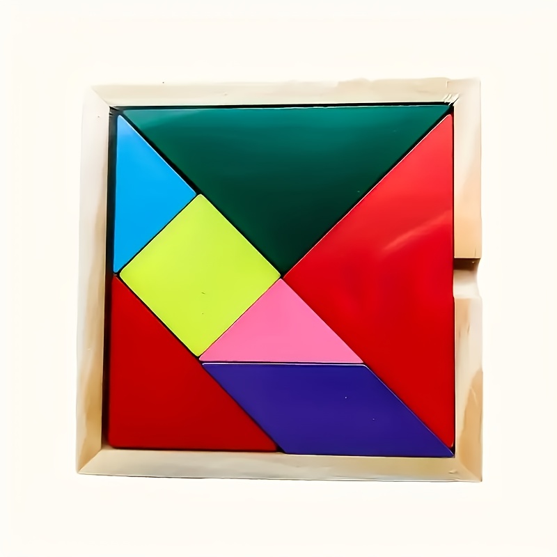 Traveling with a Seven-Piece Puzzle - a Block Book Road Trip Game Featuring Puzzle Shapes And Solutions for Both Kids And Adults - an IQ Educational Toy Gift That Challenges The Mind in 360 Modes. - Image 2