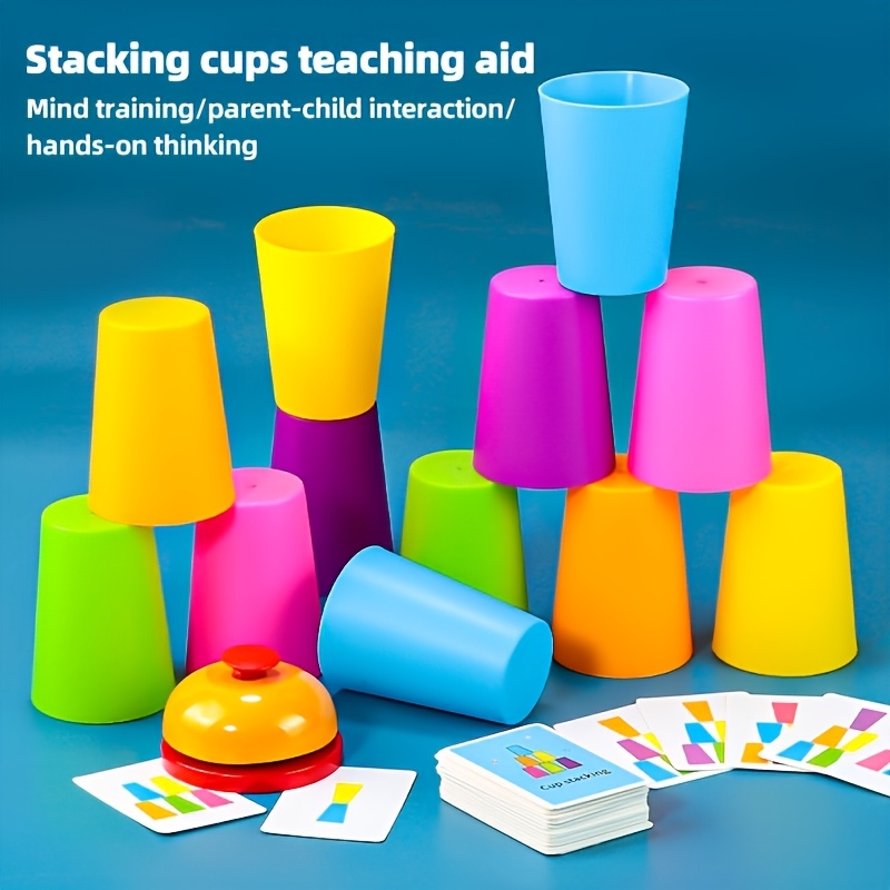 STACKED CUPMulti-laver stackingexercise concentrationMultiple layers can exercise hand-eyecoordination;children can grab, hold, coverbuild, and distinguish colors - Image 3