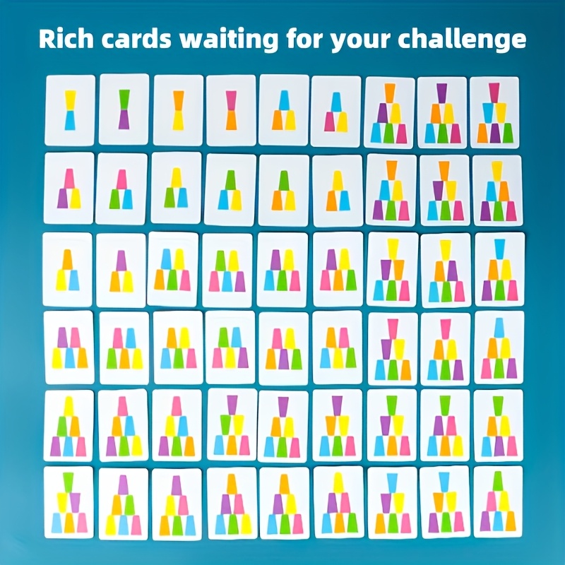 STACKED CUPMulti-laver stackingexercise concentrationMultiple layers can exercise hand-eyecoordination;children can grab, hold, coverbuild, and distinguish colors - Image 2