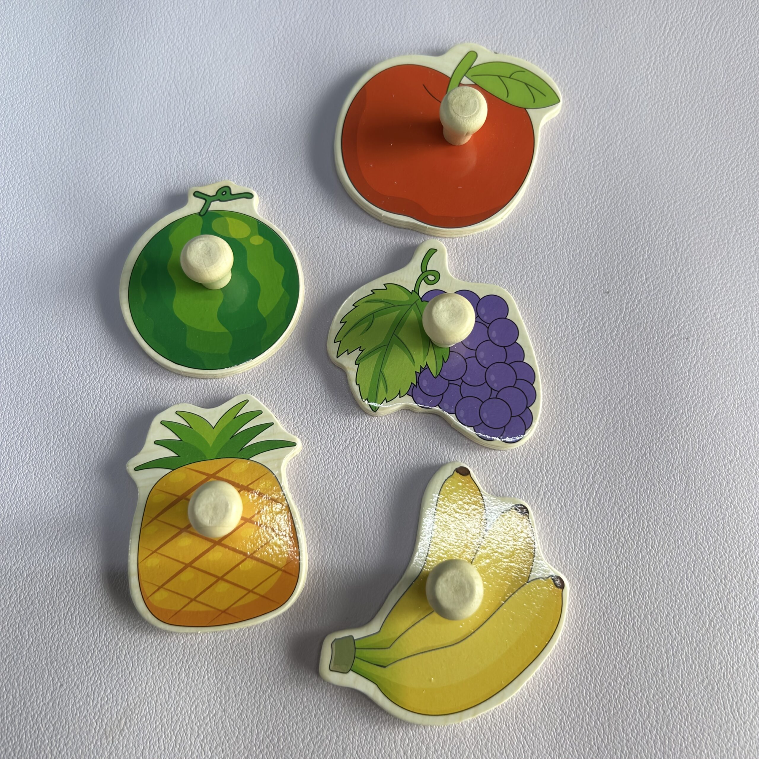 Colorful Wooden Fruit Recognition Puzzle - Children's Puzzle Toy for Halloween,Christmas Event & Party Supplies - Image 4