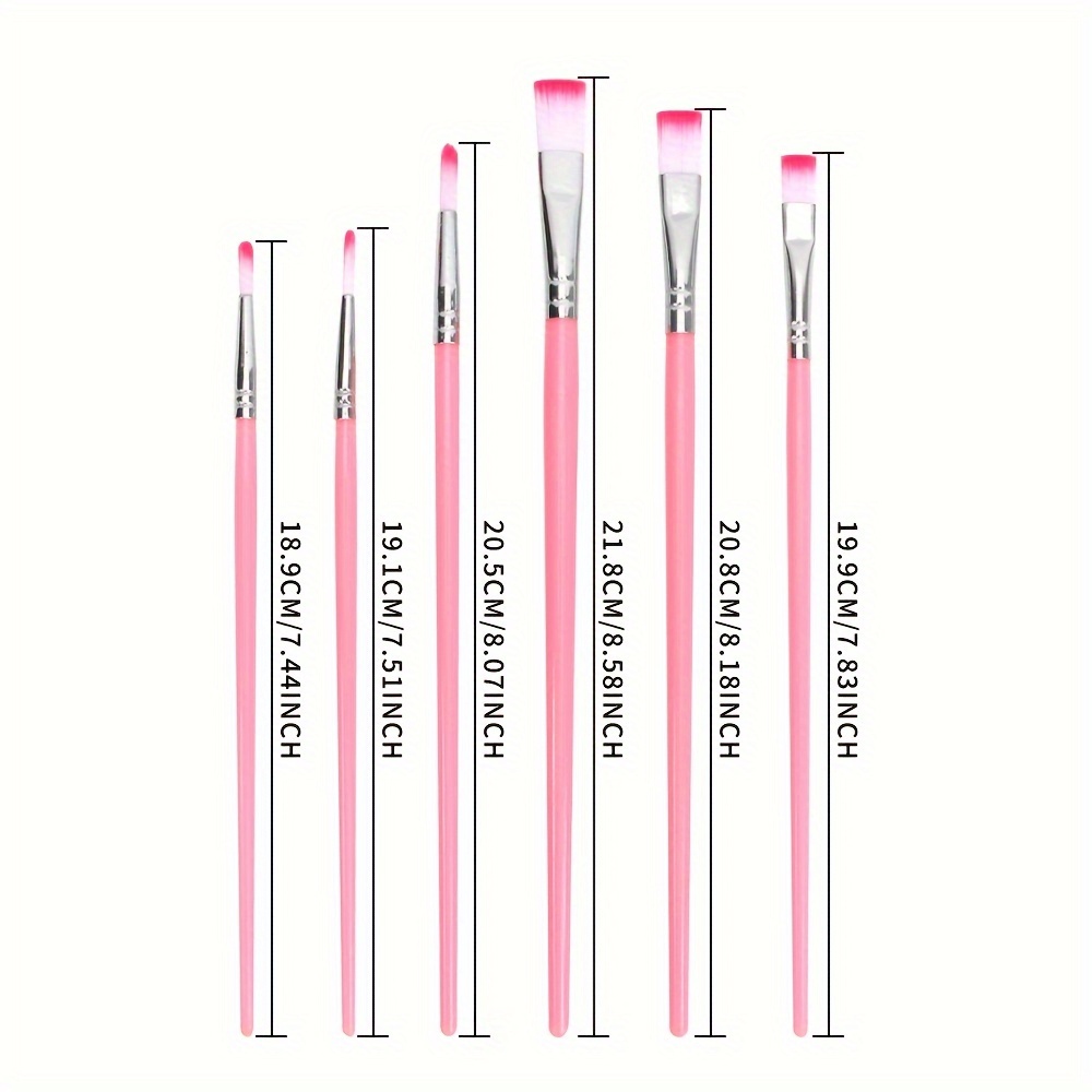 6pcs Watercolor Paint Brush Pen Set - Nylon Hair Plastic Handle for DIY Oil Acrylic Painting - Art Supplies for Christmas, Halloween, Thanksgiving - 4 Color Options - Image 5