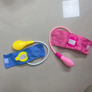 1pc Sphygmomanometer Toy Stethoscope - Fun Medical Role-Play Tool for, Pink & Blue Plastic Sphygmomanometer with Inflatable Cuff, Nurse & Doctor Playset for Pretend Checkups, Health Education Toy for Youngsters, Kidfriendly Design, Durable Toy