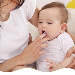 Finger Toothbrush with Soft Nylon Bristles & Ergonomic Handle - Gentle Gum Care, Teething & Oral Hygiene Brush for, - Durable Plastic, Easy to Clean, Dental Care, Playful Design, Safe for Gums, Teething Aid, Safe for Gums, Easy to Clean