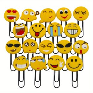 joyful Face Large Cartoon PVC Soft Glue Paperclip Bookmark Creative Student Supplies Page Turning Bookmark
