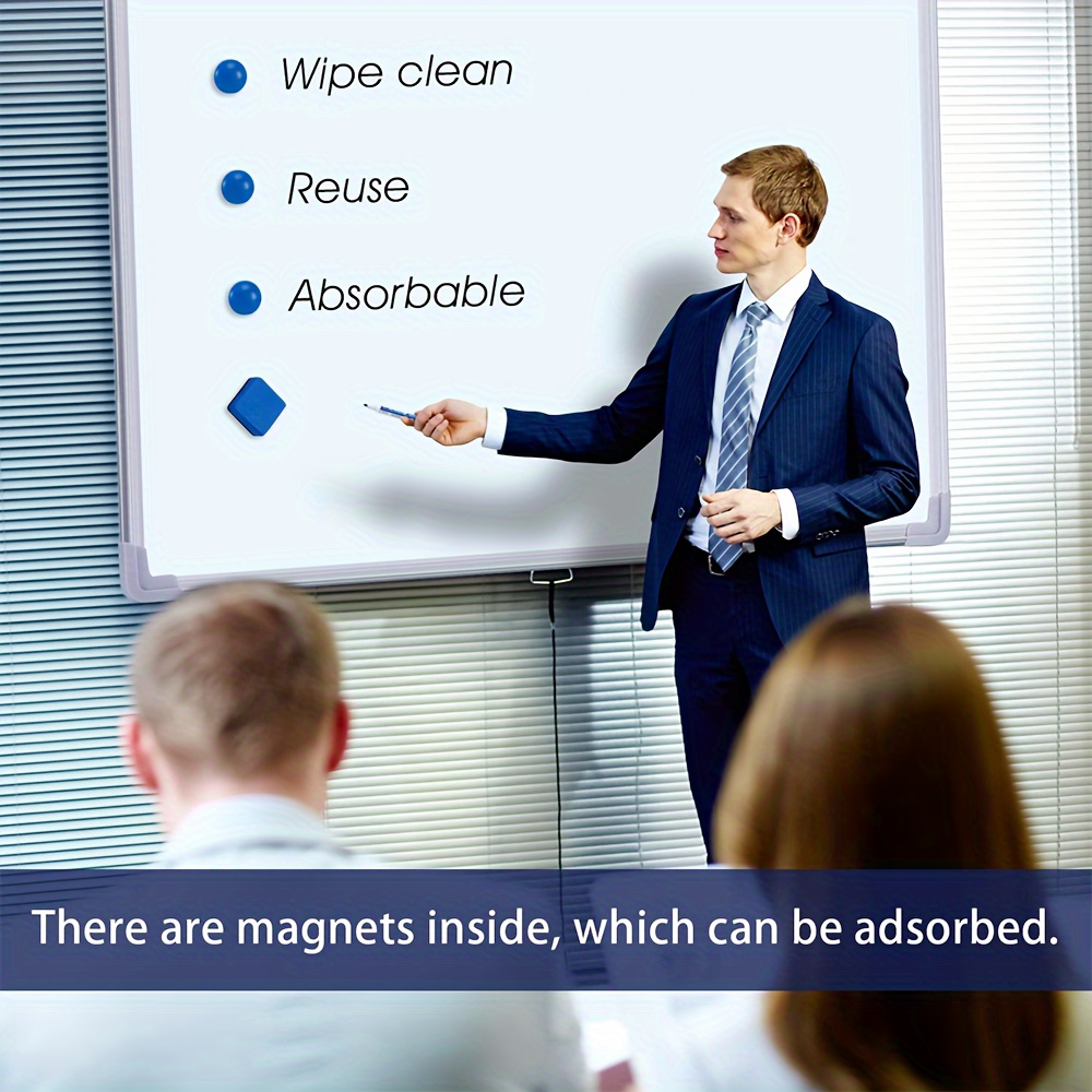 24pcs Colorful Whiteboard Dry Erasers - 4 Vibrant Colors, 5.0 x 5.0cm Sponge Rubber Erasers for Classroom, Home, and Office Use, School Supplies, Eraser for Classroom - Image 2