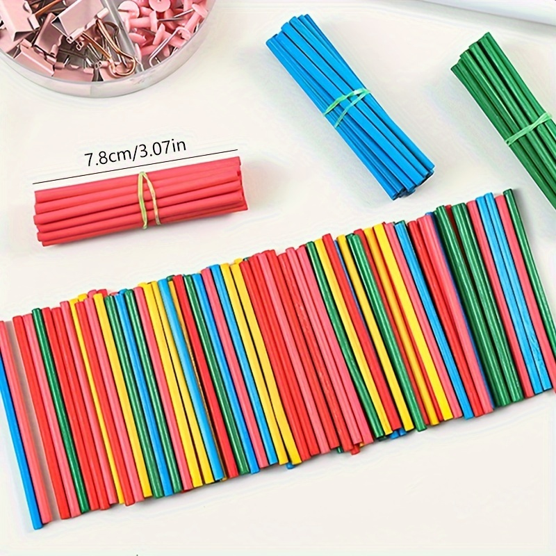100pcs Colorful Wooden Math Learning Set - Engaging Teaching Aid for Numerical Skills Development, Durable Sticks, Fun & Easy Way to Learn Mathematics - Perfect Gift for Halloween, Christmas, Thanksgiving, Math Learning Aids for Youngsters - Image 2
