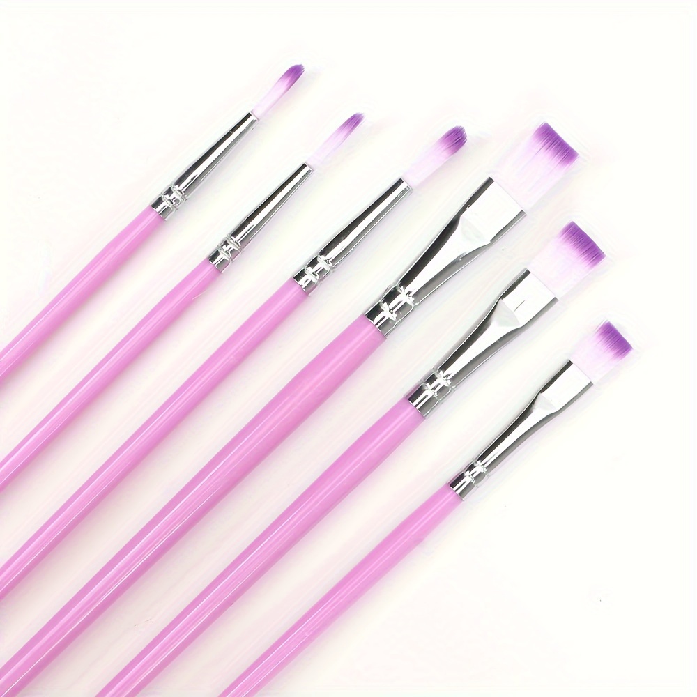 6pcs Watercolor Paint Brush Pen Set - Nylon Hair Plastic Handle for DIY Oil Acrylic Painting - Art Supplies for Christmas, Halloween, Thanksgiving - 4 Color Options - Image 7