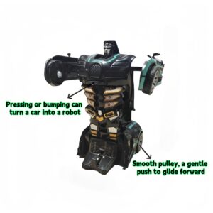 New Cool Deformation Mecha Toy Car Youngsters's Inertia Collision Deformation Toy Car Randomly Send 2 Weapons Boys and Girls Youngsters's Day Gift