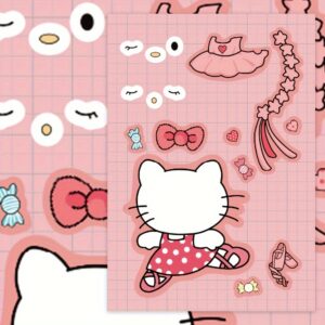 24pcs Sanrio HelloKitty Melody dress up stickers DIY hands-on puzzle cartoon decorative stickers Halloween Christmas Gifts, Cartoon Decoration Project, Hands-On Puzzle Stickers, Melody Stickers, Sanrio Stickers Pack, Melody Character Stickers, Anime-Inspired Decals, Detailed Illustration Quality, Premium Adhesive Stickers