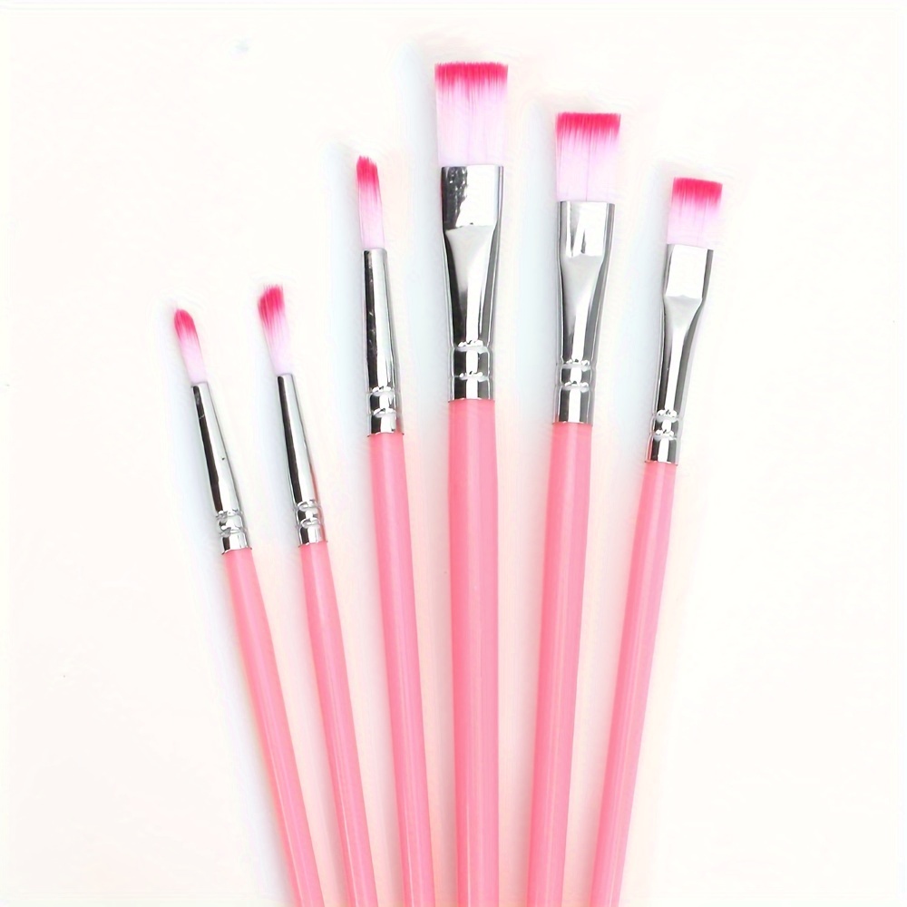 6pcs Watercolor Paint Brush Pen Set - Nylon Hair Plastic Handle for DIY Oil Acrylic Painting - Art Supplies for Christmas, Halloween, Thanksgiving - 4 Color Options - Image 2