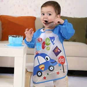 1pc Baby Blue Car Bib Dress