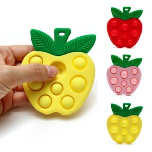 Adorable Apple-Shaped Squeeze Toy for Babies - Silicone Press & Count Fun Travel Accessory, Perfect Gift for Boys & Girls, Ideal for Christmas, Halloween, Thanksgiving, Travel Toy | Playful Design | Durable Toy, Baby Toy