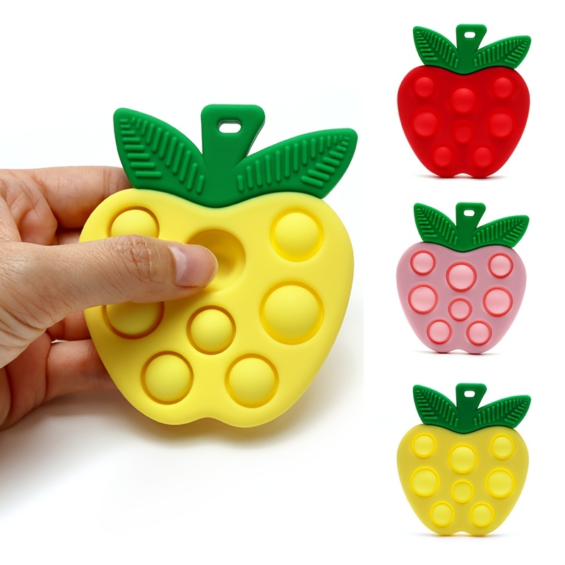Adorable Apple-Shaped Squeeze Toy for Babies - Silicone Press & Count Fun Travel Accessory, Perfect Gift for Boys & Girls, Ideal for Christmas, Halloween, Thanksgiving, Travel Toy | Playful Design | Durable Toy, Baby Toy