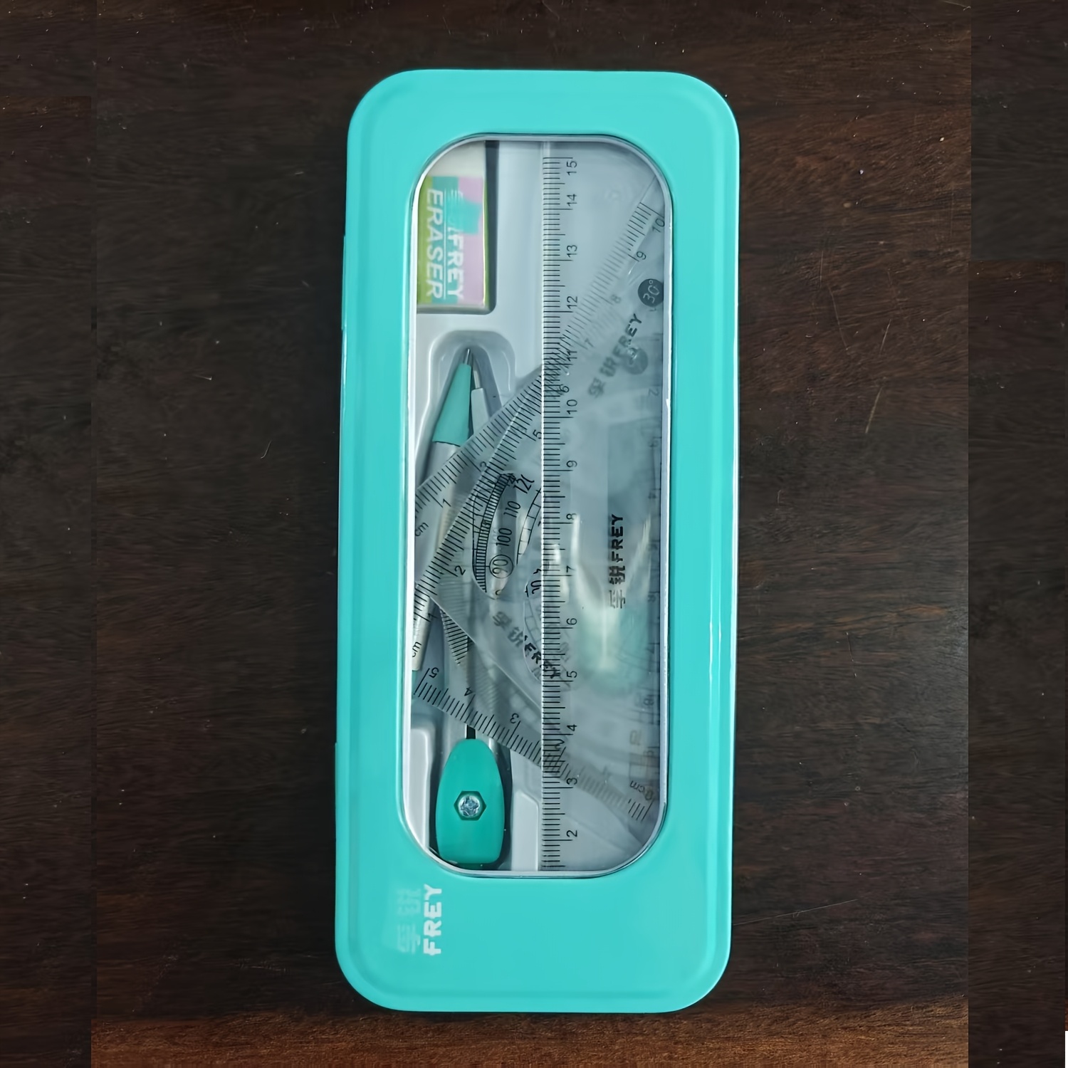 1Set Durable 7-In-1 Measurement And Drawing Tool Set - Very Suitable for Students And Professionals, Ensuring Precision And Portability, Including Compasses, Protractors, Rulers And Erasers - Image 3