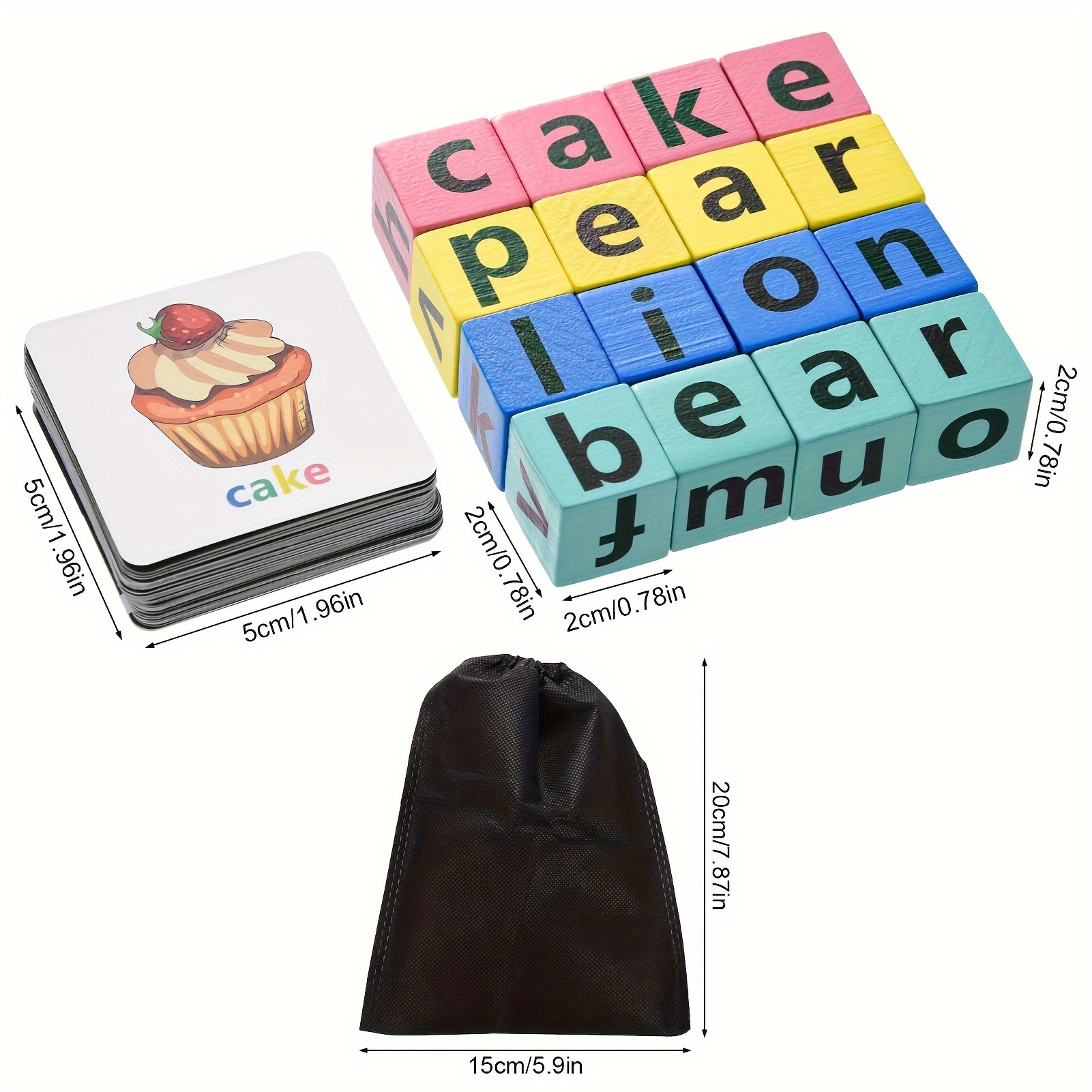 Wooden Alphabet Building Blocks - Educational Spelling & Word Puzzle Game for Youngsters, Perfect Christmas or Birthday Gift - Image 4