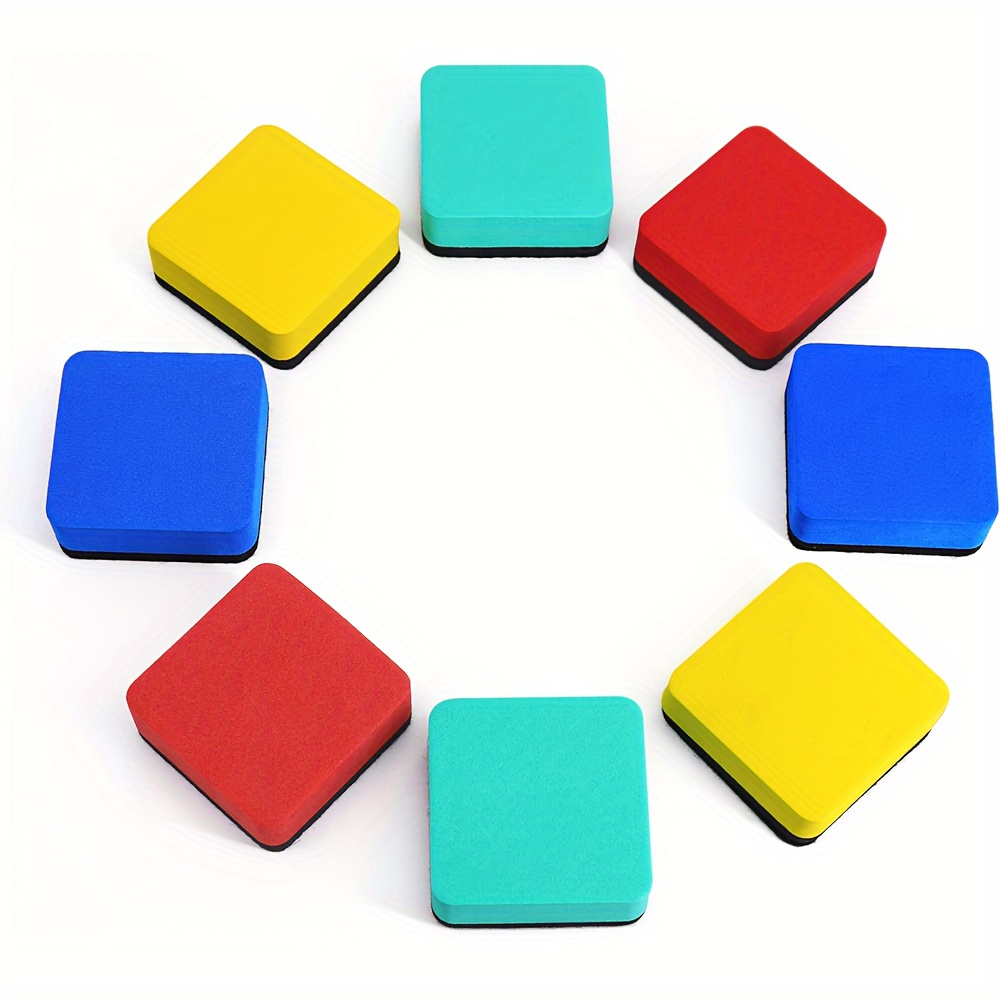 24pcs Colorful Whiteboard Dry Erasers - 4 Vibrant Colors, 5.0 x 5.0cm Sponge Rubber Erasers for Classroom, Home, and Office Use, School Supplies, Eraser for Classroom - Image 4