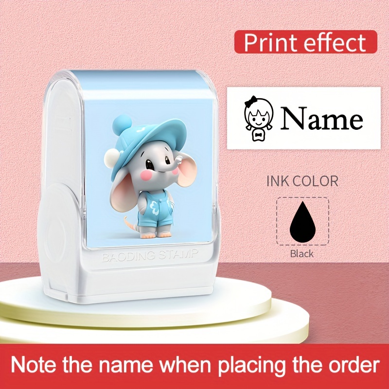 Personalized Elephant Name Stamp – Durable Custom Clothing Label Stamp for School, Camp, and After-School Activities - Image 4