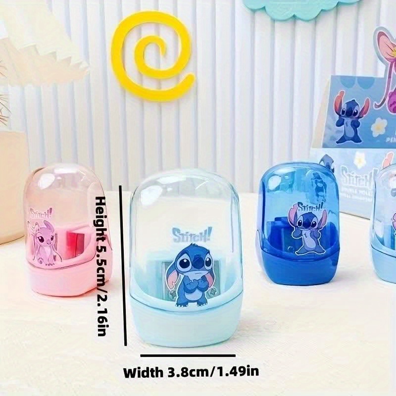 2-Pack Disney Stitch Pencil Sharpeners - Cute Character Design, Durable Plastic Manual Sharpeners for School, Office & Birthday Gifts (Pink & Blue), Sharpener Pencil, School Supplies, Playful Design, Compact Design, Student Essentials, Fun Accessories, Sturdy Construction, Gift Shoppers - Image 3