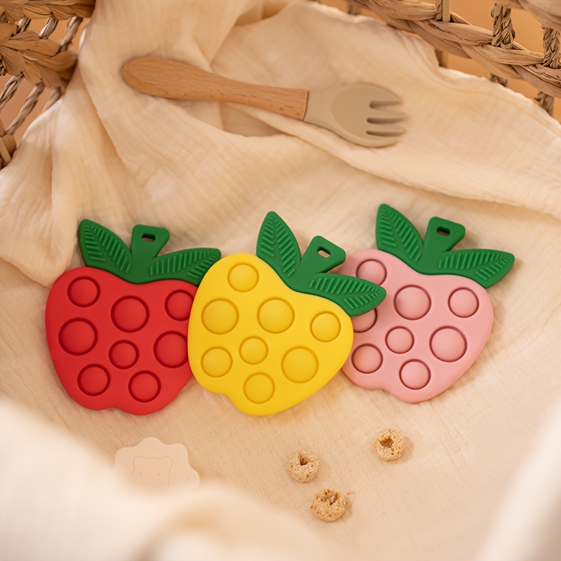 Adorable Apple-Shaped Squeeze Toy for Babies - Silicone Press & Count Fun Travel Accessory, Perfect Gift for Boys & Girls, Ideal for Christmas, Halloween, Thanksgiving, Travel Toy | Playful Design | Durable Toy, Baby Toy - Image 4