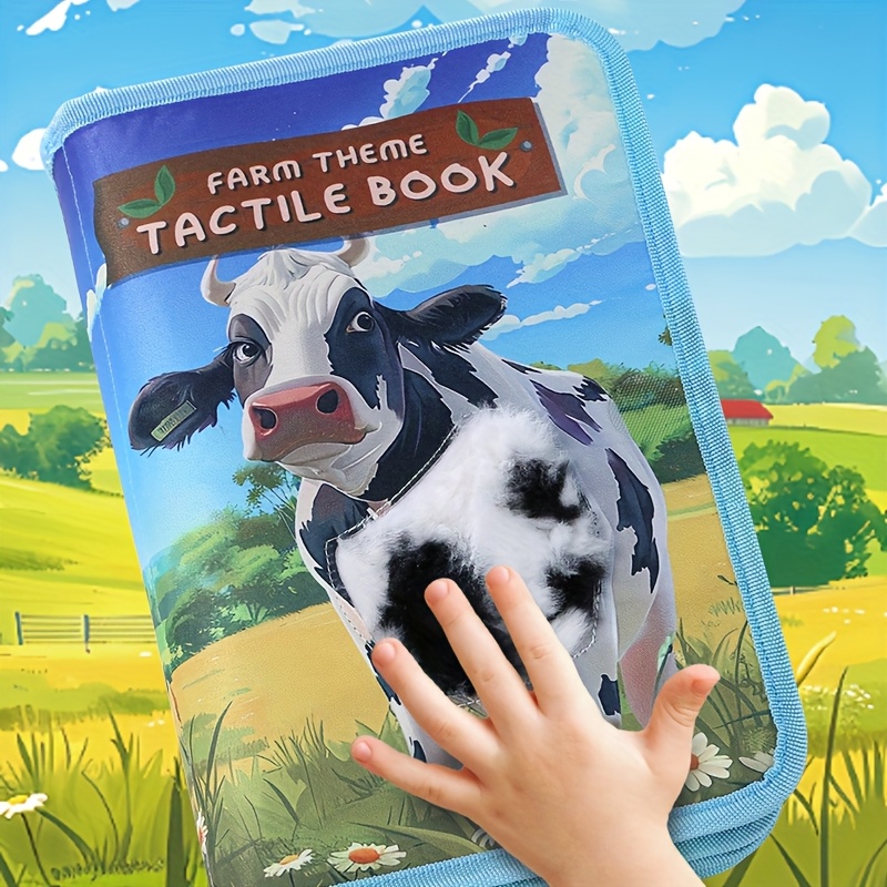Farm Touch Book, Sensory Development Book | Cute Design Farm-Themed Toy for Kids, Educational Early Learning Farm Touch Book with Different Textures Promotes Cognitive Animal Story Picture Books - Boys and Girls Toys Thanksgiving Gift Newborn Present - Image 4