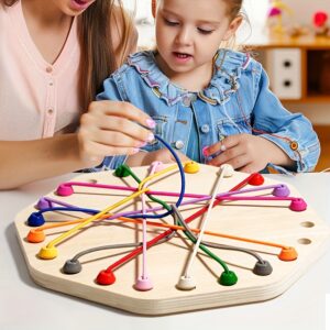 Colorful Wooden Tangle Tower Game – Enhances Logic & Spatial Thinking, Promotes Parent-Youngsters Interaction, Perfect Holiday & Birthday Gift for Youngsters and Adults, Interactive Play | Vibrant Board Game | Durable Construction