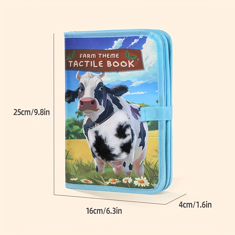 Farm Touch Book, Sensory Development Book | Cute Design Farm-Themed Toy for Kids, Educational Early Learning Farm Touch Book with Different Textures Promotes Cognitive Animal Story Picture Books - Boys and Girls Toys Thanksgiving Gift Newborn Present - Image 7