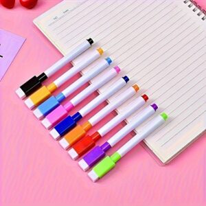 8 Colorful Dust-Free Dry Erase Markers for Whiteboards - Non-Toxic, Quick Drying, Fade Resistant, Ultra Fine Tip, Multiple Colors.