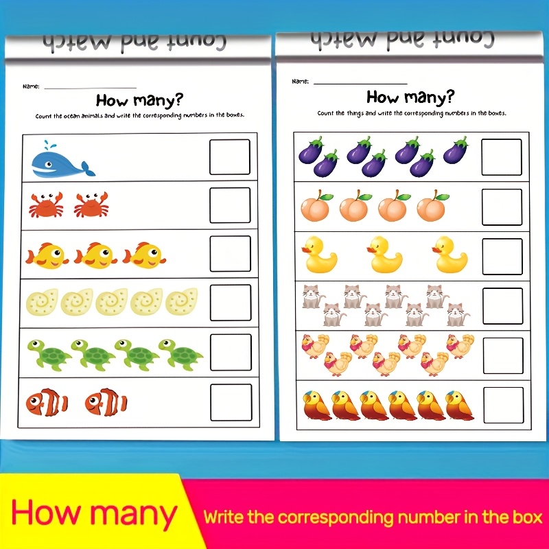 Interactive Preschool Math Workbook with Number Tracing, Addition & Subtraction Worksheets - Early Learning Activities, Counting Practice for Toddlers 2-4 Years Old, Pre-K Curriculum, Homeschool or Classroom Use - Educational Math Book for Number Recognition & Basic Arithmetic Skills, Math Learning Tools, Engaging Illustrations, Highquality Print, Young Learners - Image 6
